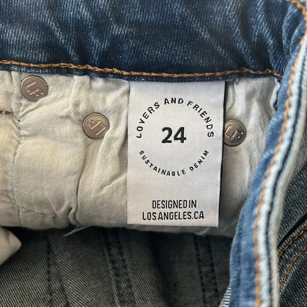 Lovers+Friends Ripped Skinny Jeans (Brgtn) Blue Denim, Size 24 New w/Tag - Image 10