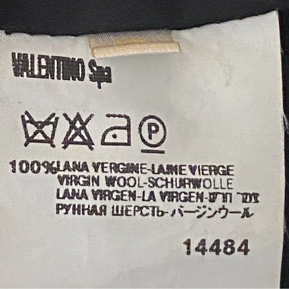 Valentino S.p.A. 100% Virgin Wool black Midi Skirt with back slit Size 12 EUC - Image 13