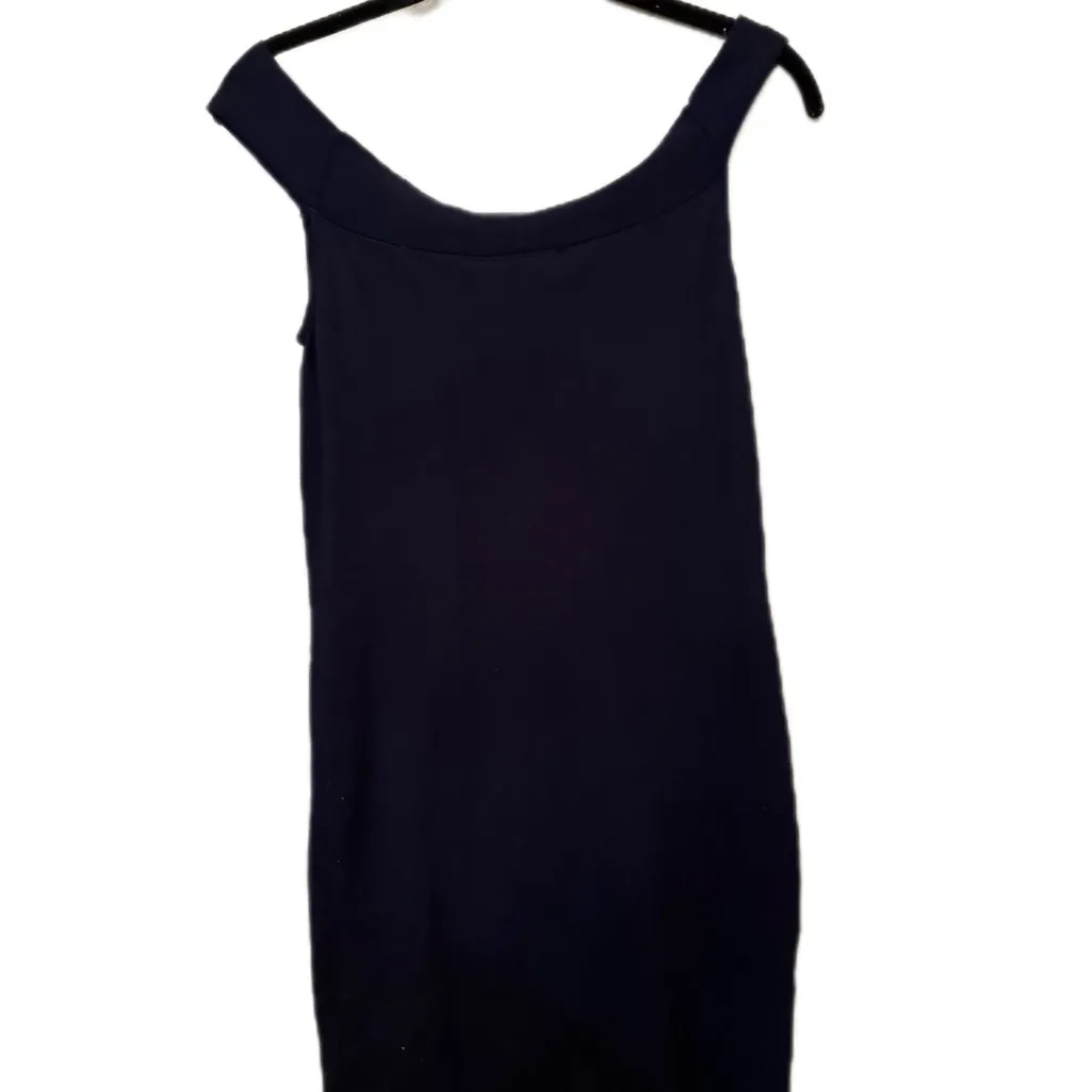 Y2K Vintage Twelve by Twelve Black Strapless Pencil Dress with Cream Bow White Size L - Image 2