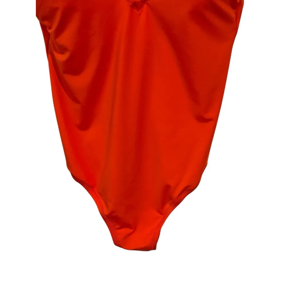 Kona Sol One Piece Swim Suit Large Orange Padded V Breast Full Coverage NWT - Image 5