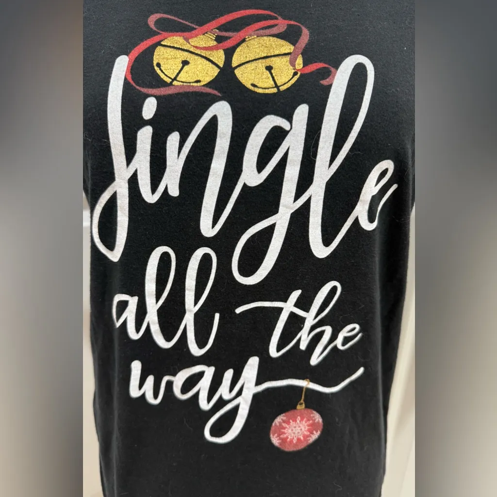 Women’s Christmas “Jingle All the Way” T-Shirt – Size Medium - Image 2