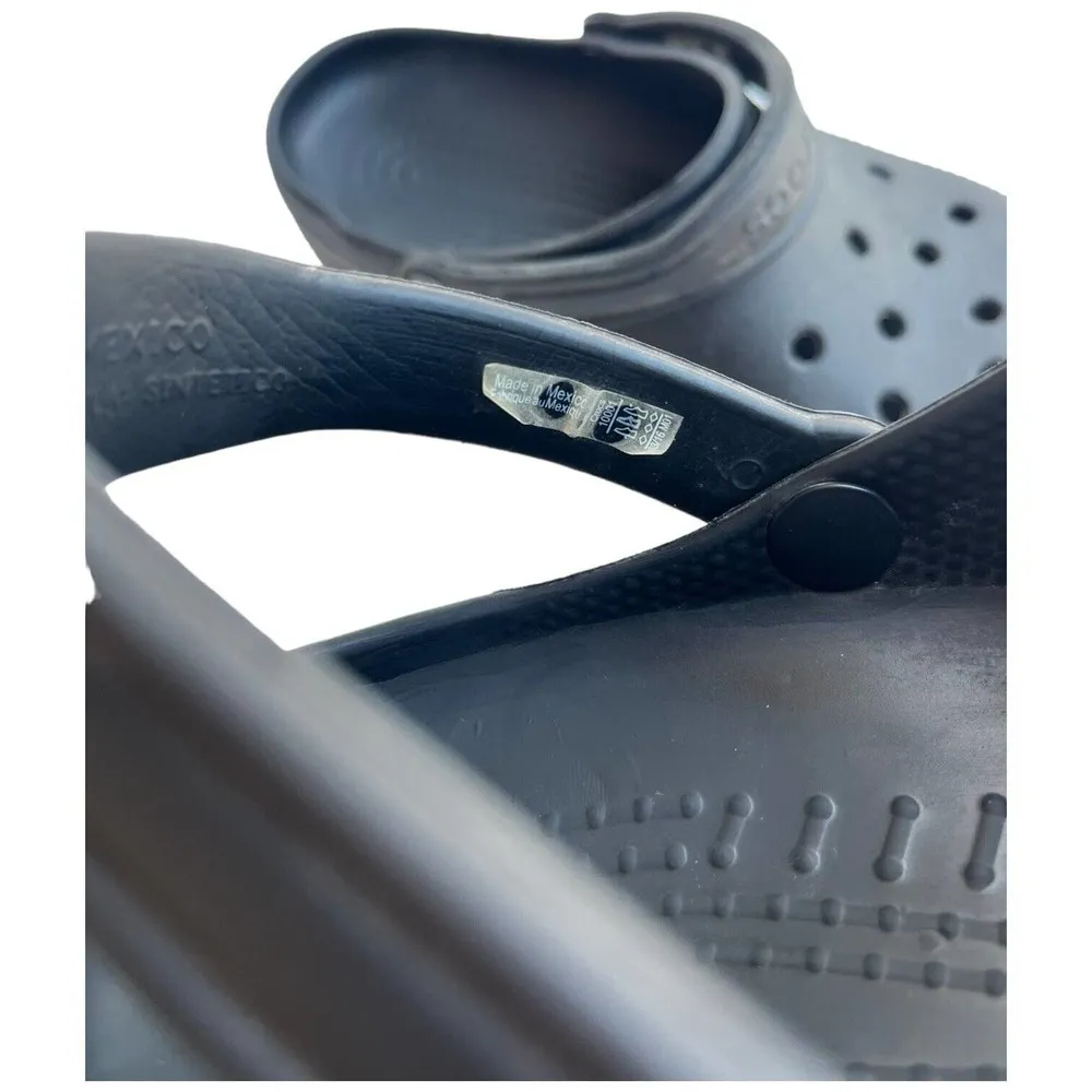 Crocs Slip On Classic Lightweight Clogs Shoes Unisex Mens 8 Womens 10 Black - Image 6