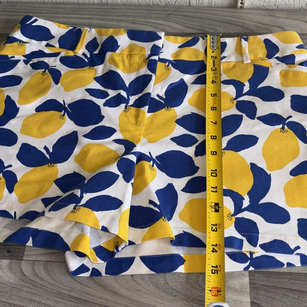 LOFT  Lemon Print Shorts - Yellow and Blue - Image 7