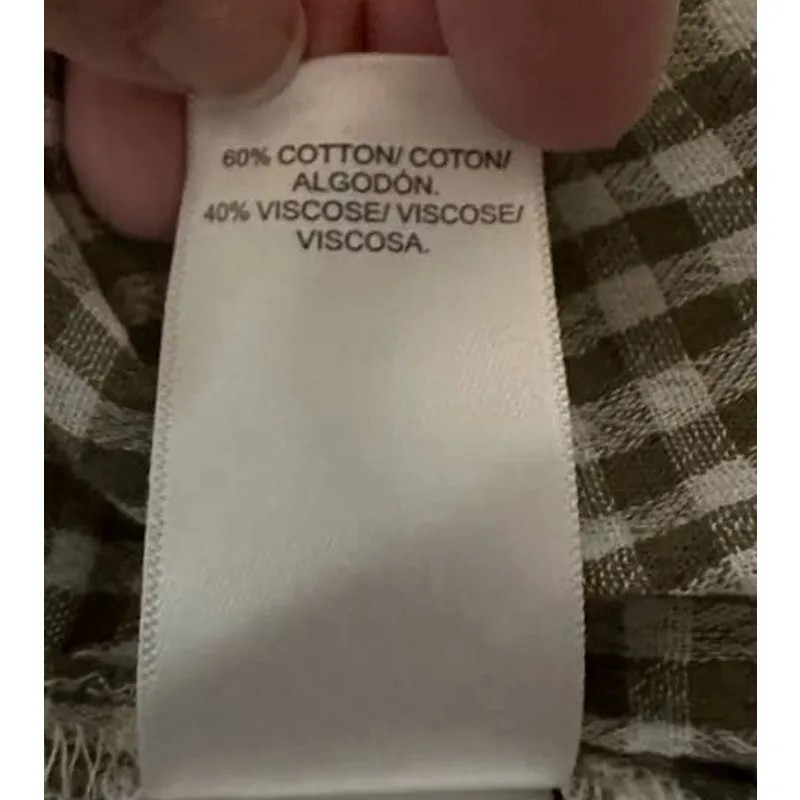 Lucky Brand Sage Green Plaid Shirt Size‎ L NWOT - Image 6