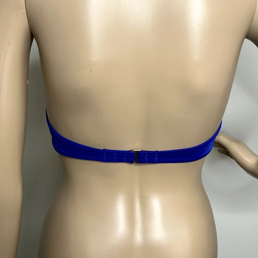 Victoria's Secret Blue Strapless Push Up Bikini Top - Image 3