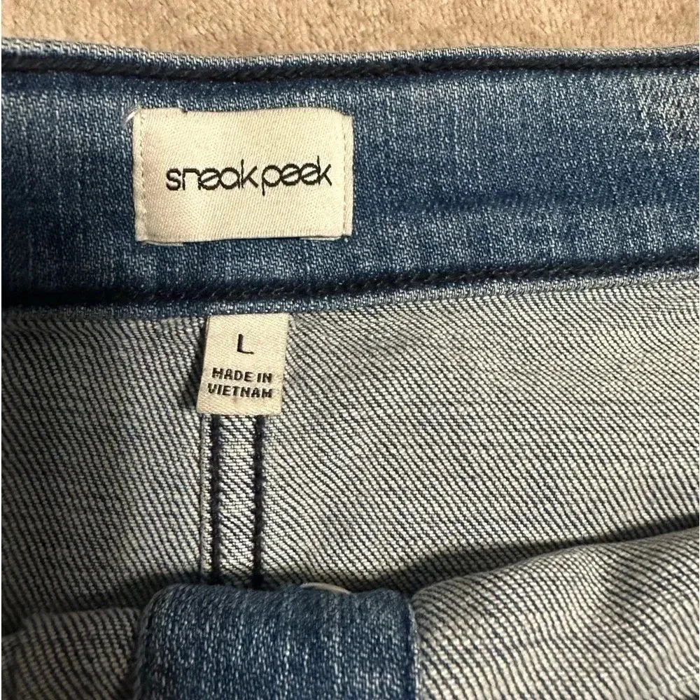 Sneak Peek Denim Skirt Size Large Blue - Image 4