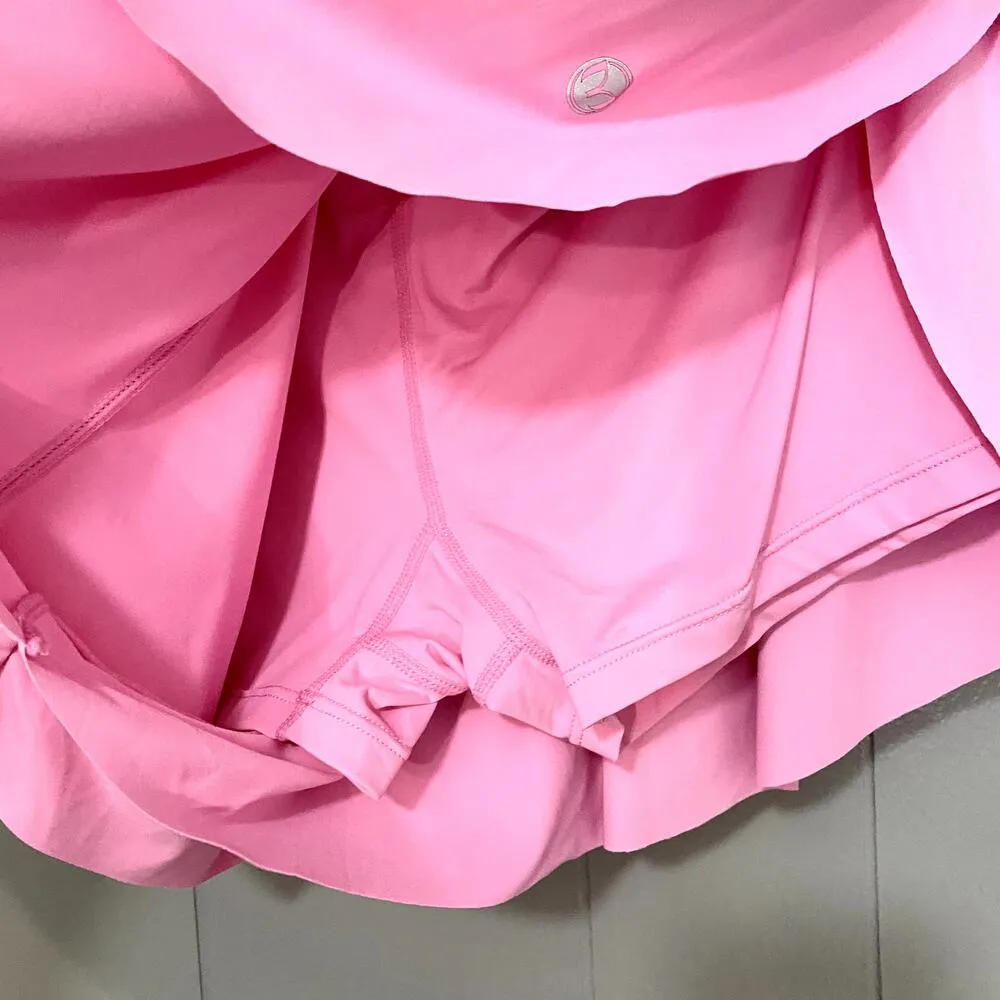 Athletic Pink Flowy Pleated Ruffle Pull - Image 3