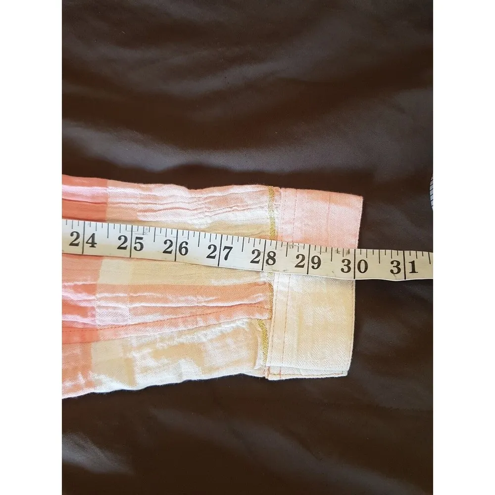 Holding Horses Anthropologie Shirt Sz 10 Button Down Plaid Gailen Western Rodeo - Image 12