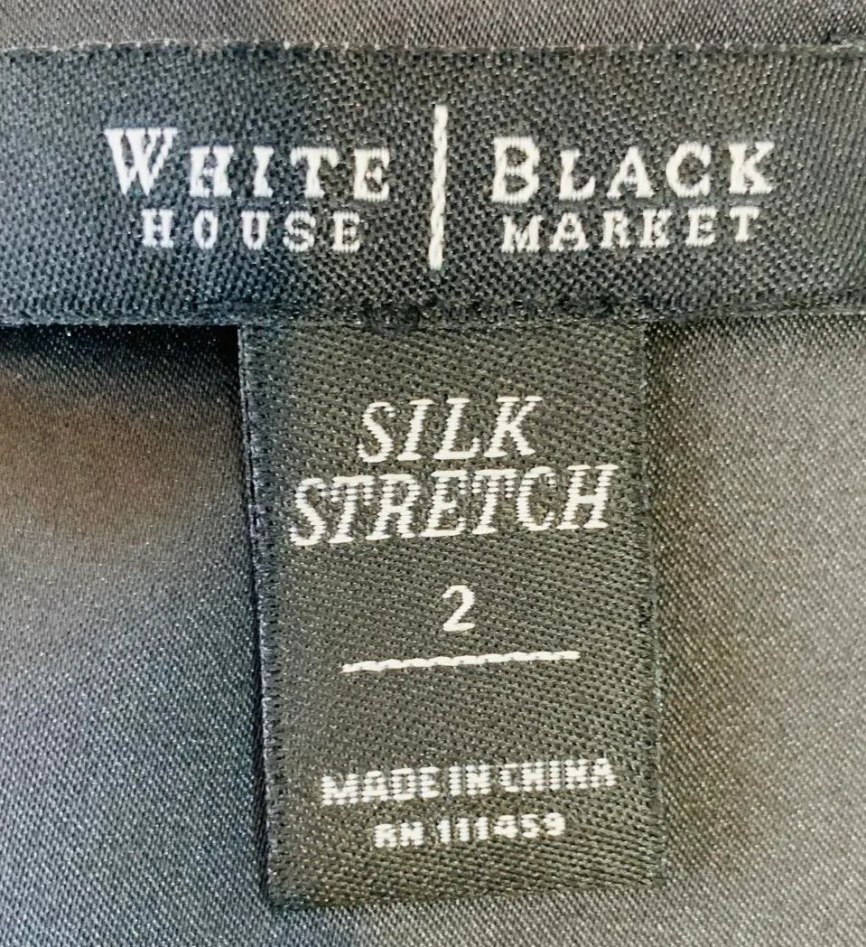 WHBM Tiger Animal Print Stretch Silk Top Size 2 - Image 9