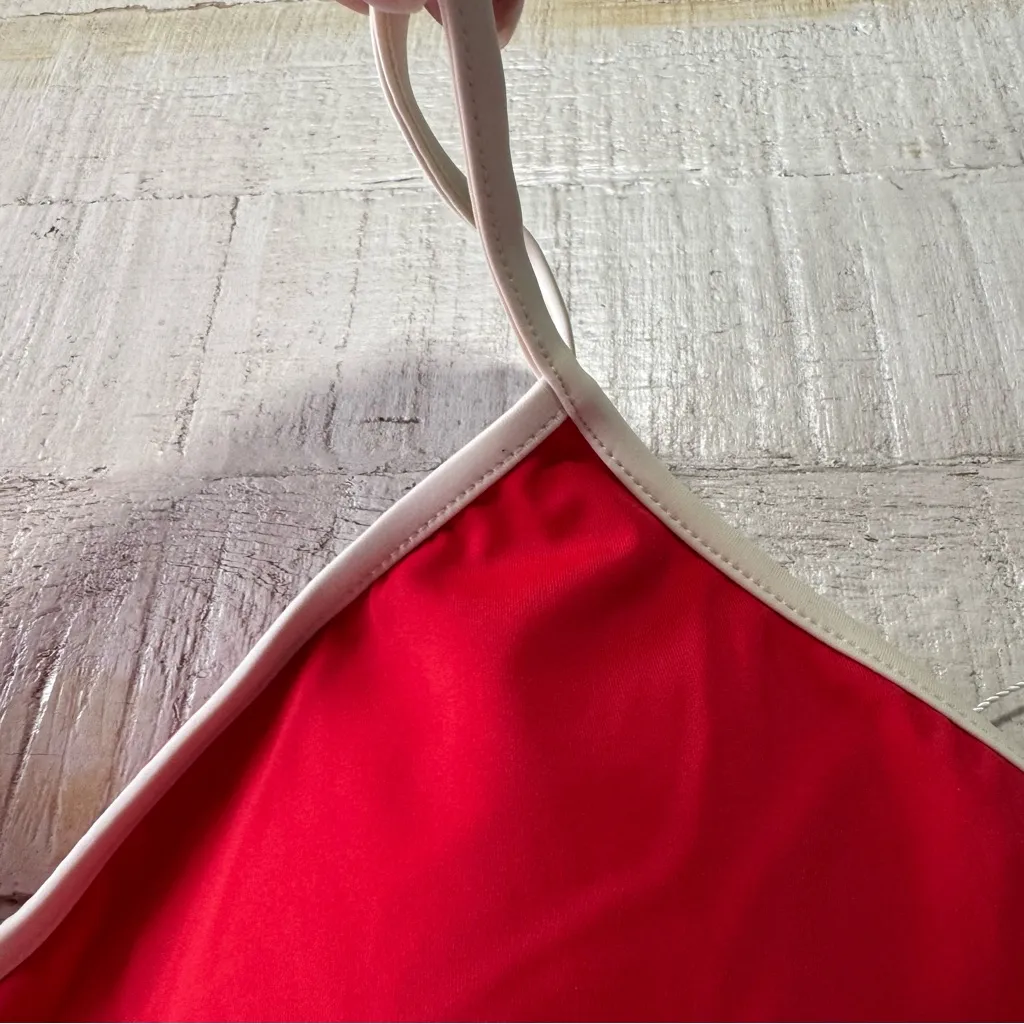 Andie Swim the Bells Bikini Top‎ NWT size XL Poppy Red Piped Swimsuit - Image 4