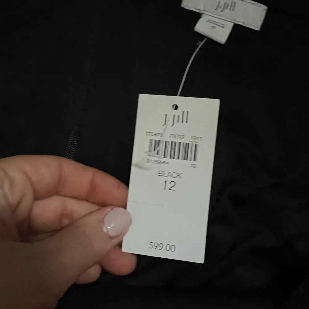 NWT J Jill Black Eyelet Professional Work Pencil Skirt Size 12 - Image 7