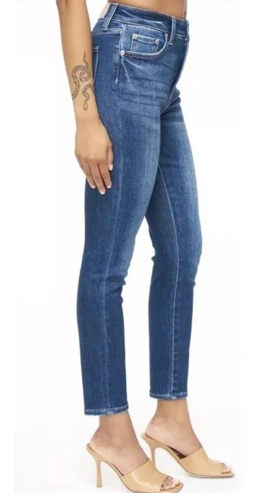 Pistola Anthropologie Aline High-Rise Skinny Crop Jeans Wave Blue Size 27 - Image 4