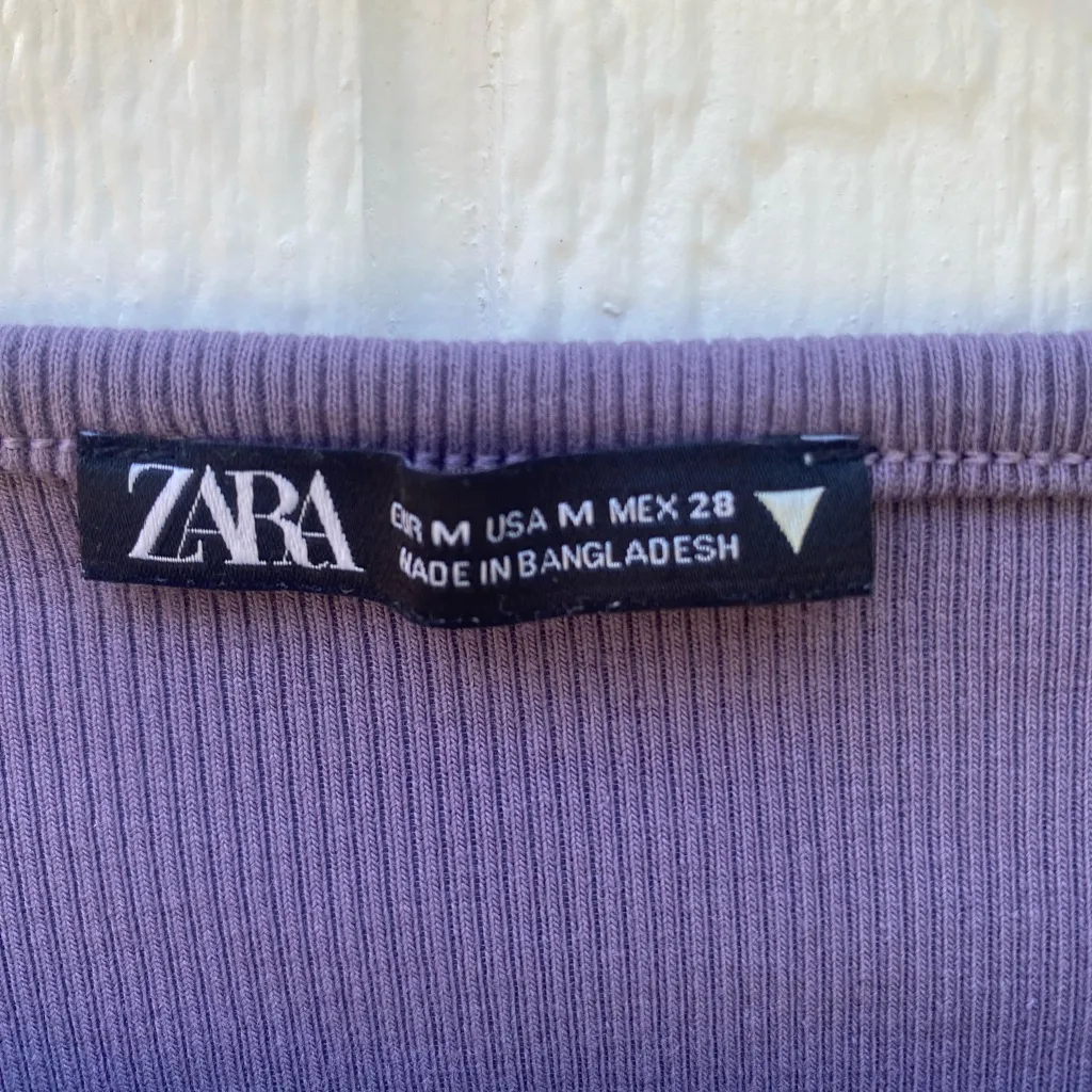 ZARA  Lavender Knit Top - Image 3