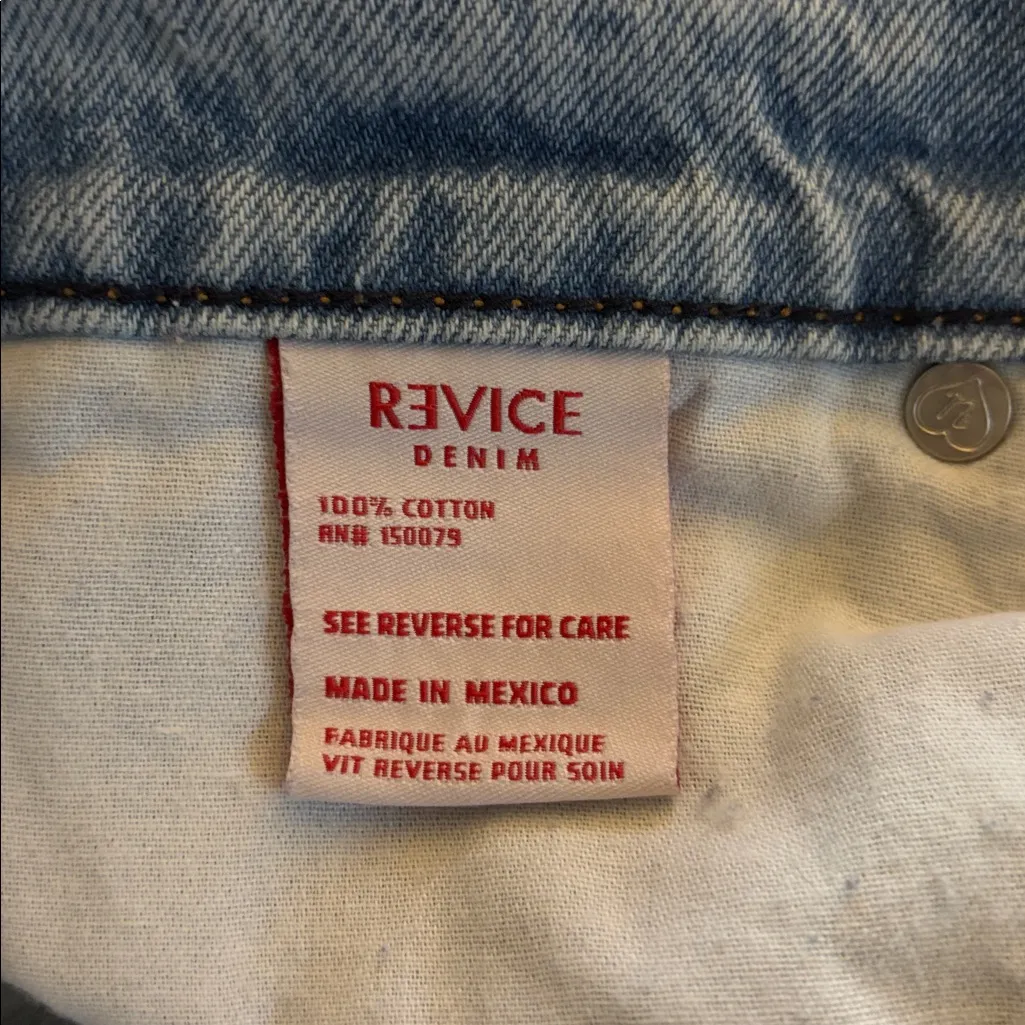 Revice The 101 / Point Break Jean Sz 29 Relaxed Fit Button~Fly Light Wash - Image 9
