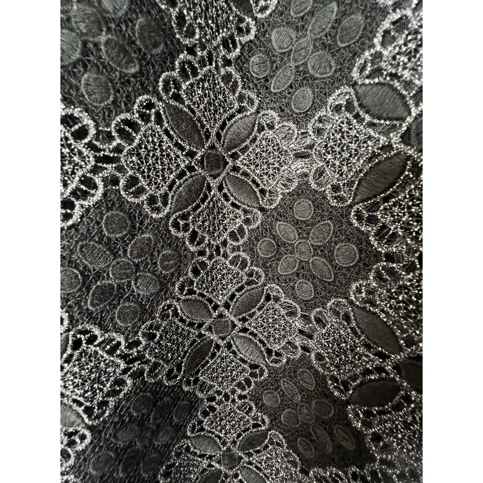 Cureté Black Lace Overlay Pants Womens Size 10 Sheer Straight Evening Gothic USA - Image 13