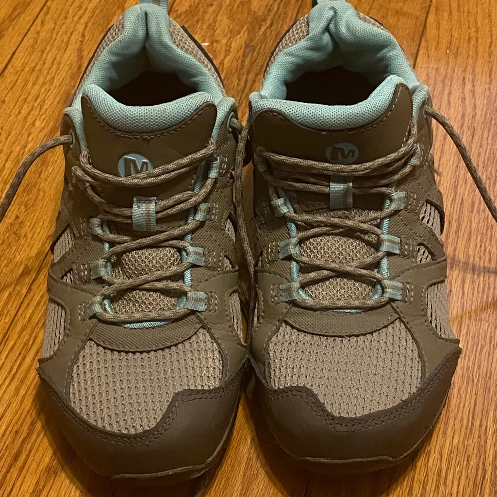 Women's Merrell Rockbit Cove Hiking Shoes Gray Teal Brindle/Adventurine Size 7 - Image 2
