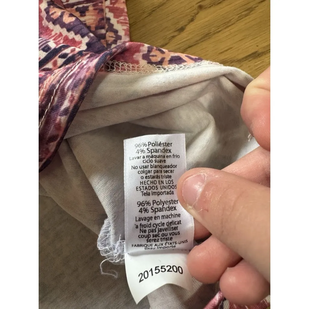 LuLaRoe Irma Top Aztec Size XS Hi Low Teacher Travel Loungewear NWT‎ - Image 10