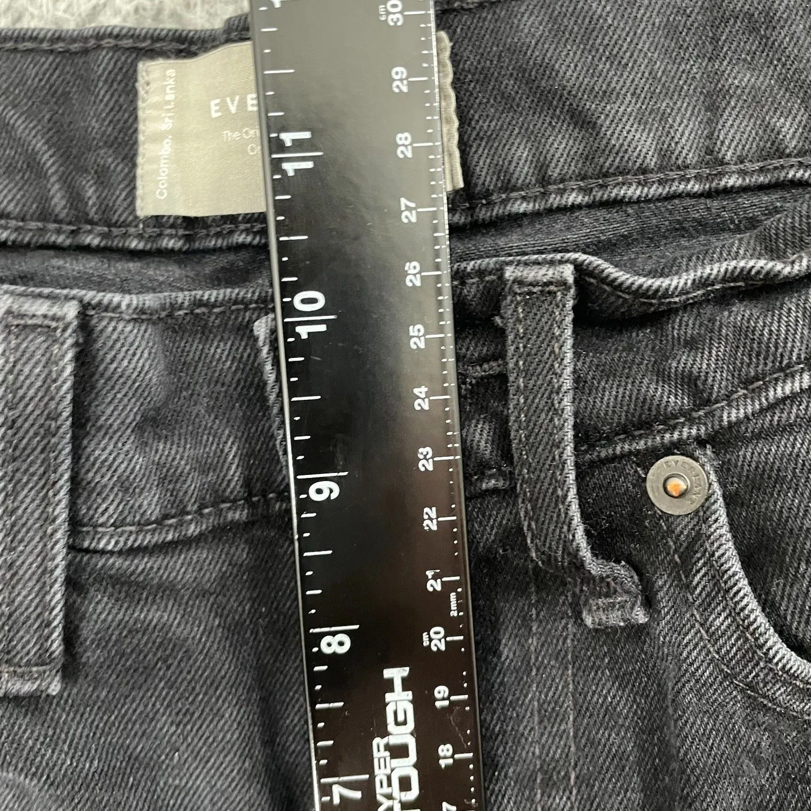 Everlane The Original Cheeky Jeans Women 24 Black High Rise Cropped Straight - Image 8