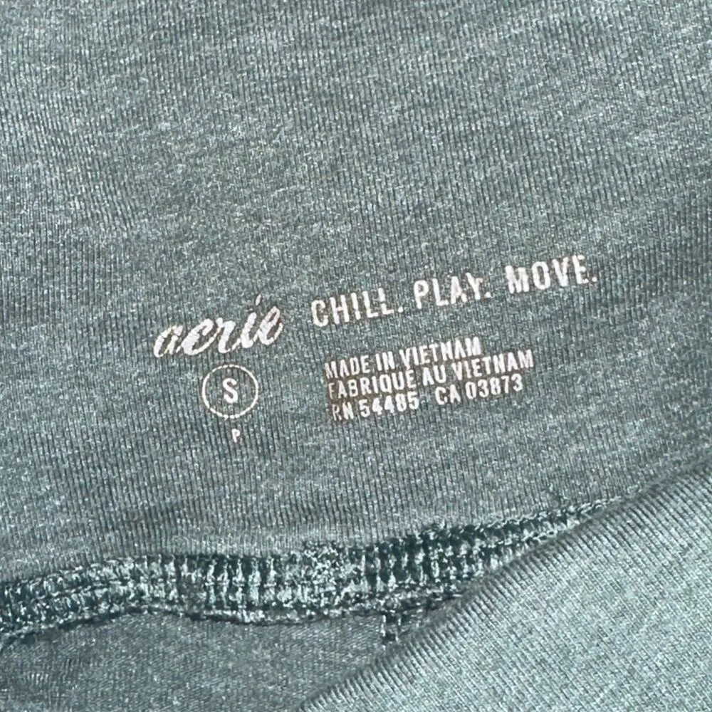 Aerie Green Light Camouflage Print With Pockets High Waisted Leggings Size Small - Image 4