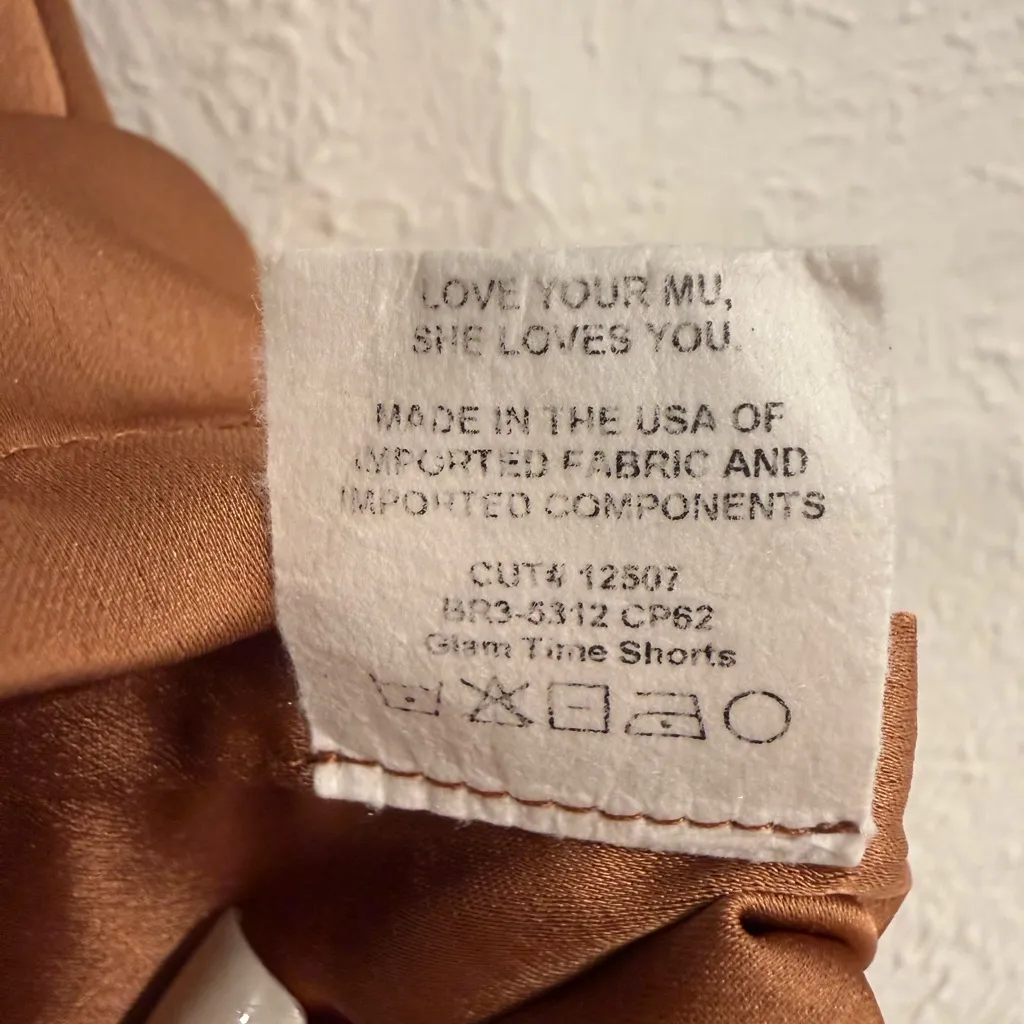 Show Me Your Mumu Best Day Button Up + Glam Time Shorts Pajama Set Copper Medium - Image 13