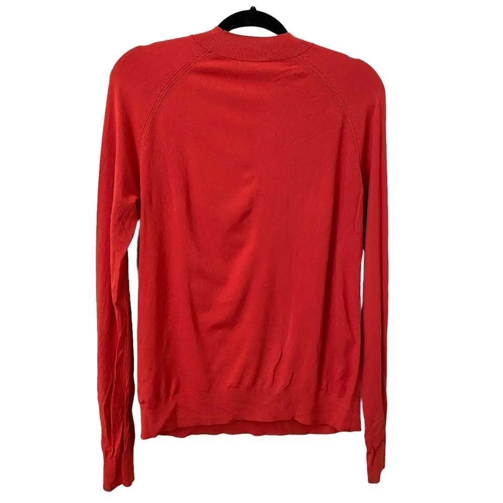 COS  Pointelle Stretch‎ Pullover Red Small - Image 2