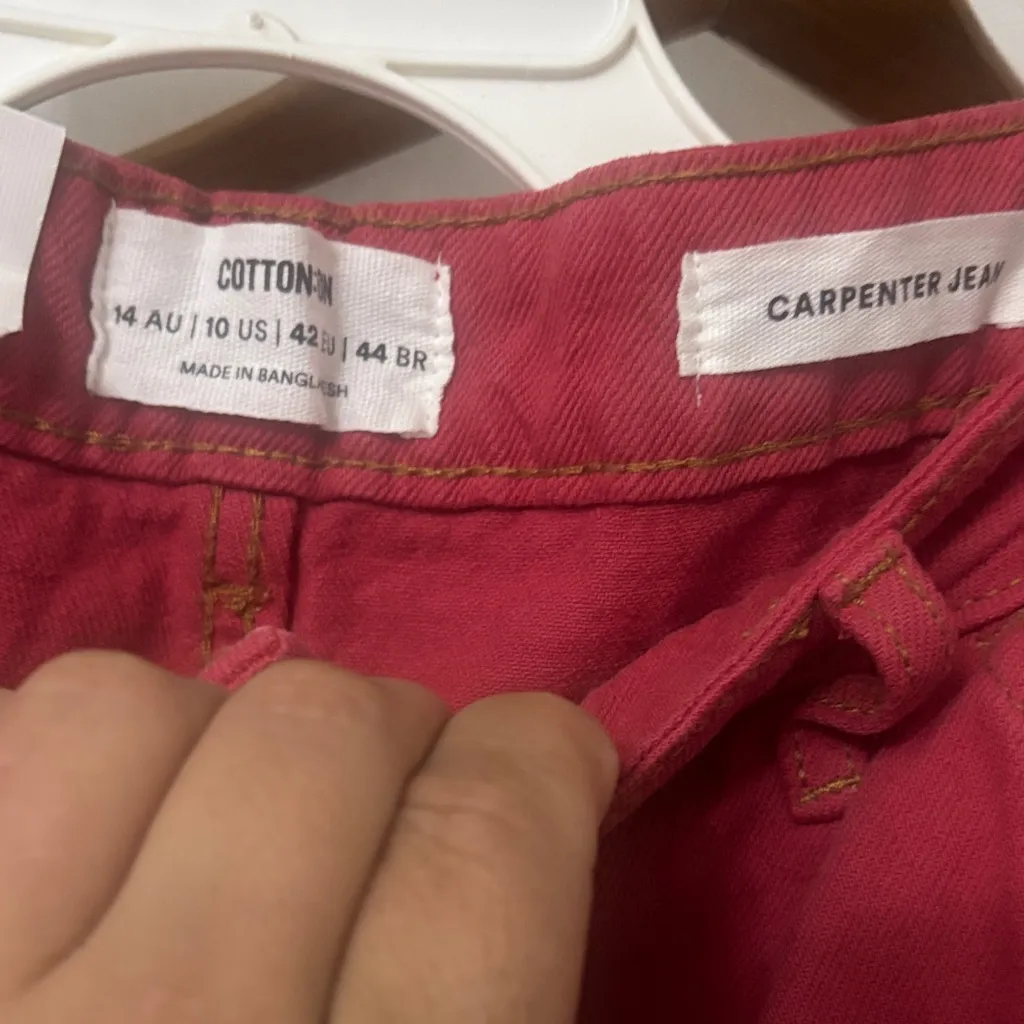 Cotton On Red Boyfriend Jeans - Image 13