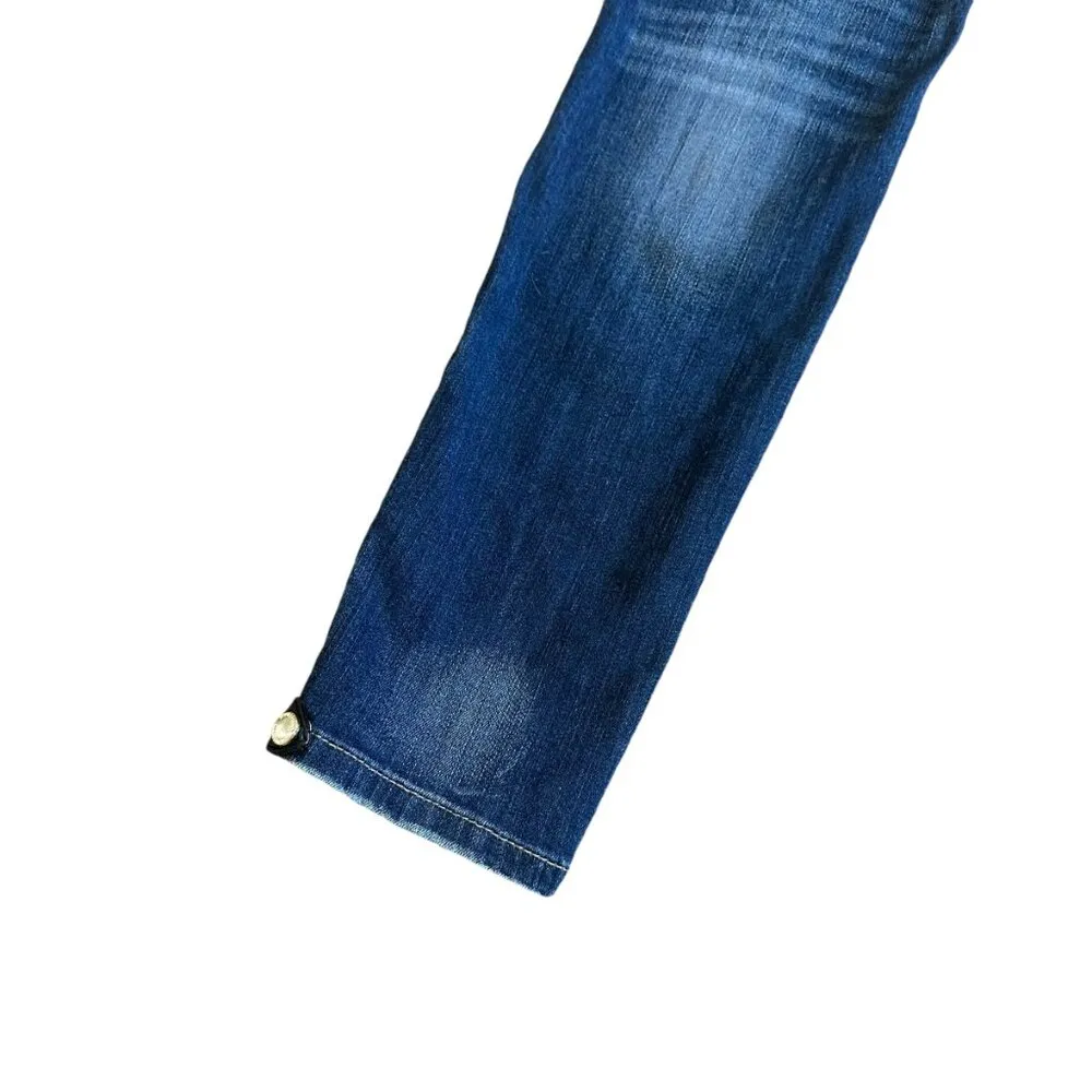 White House Black Market The Skimmer Dark Wash Cropped Jeans Skinny Size 4 Women - Image 7