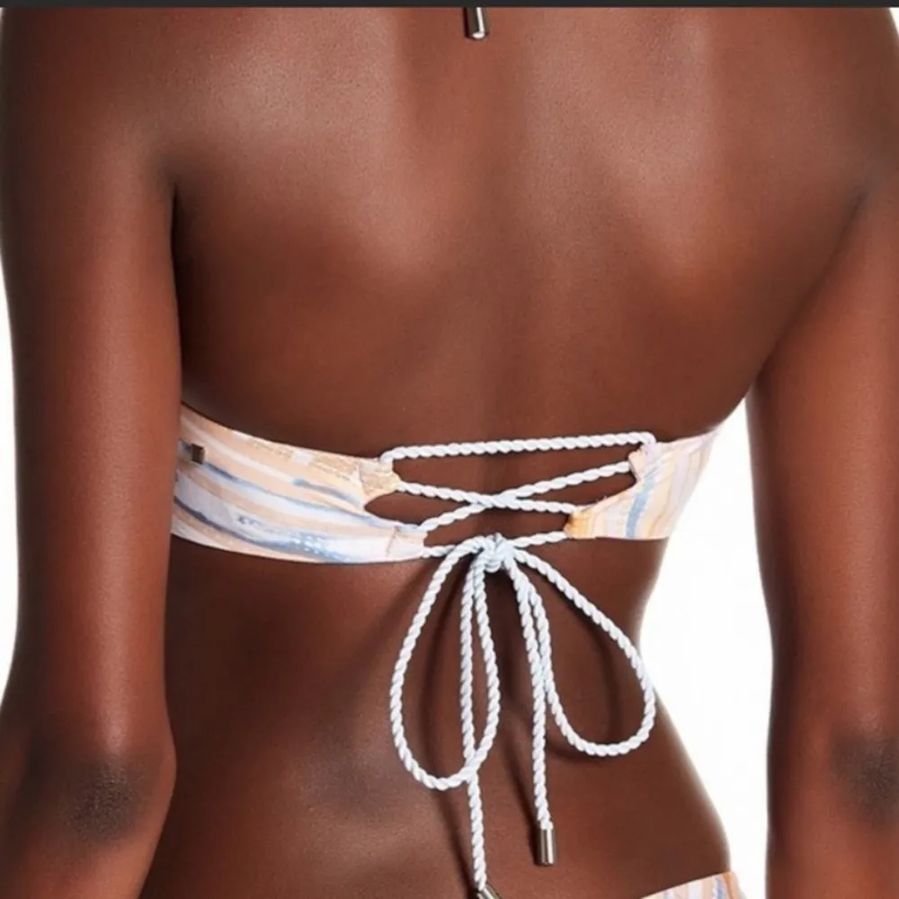 Dolce Vita Bikini Swimsuit Top Cloud Pastel Reversible Halter Bikini Top Size XS - Image 10