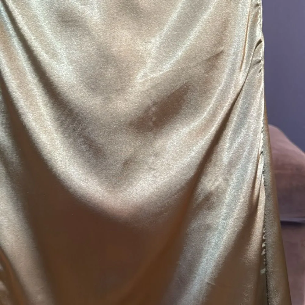 Women’s One Shoulder Mermaid Fit Corset Back Prom Party Dress Size 6 *READ FLAWS Green - Image 10