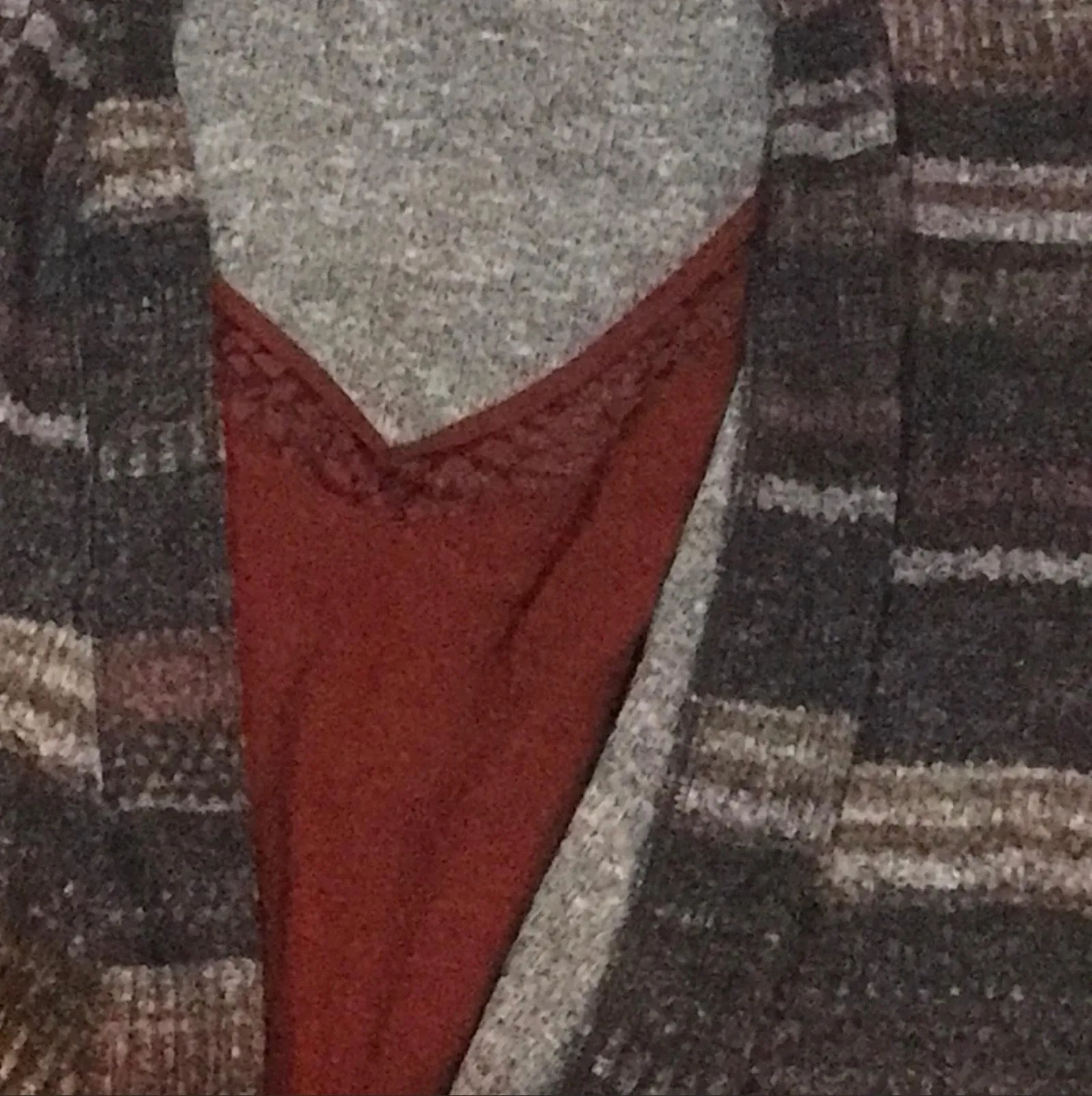 Faded Glory NWOT  Cardigan Combo Top W Necklace - Image 7