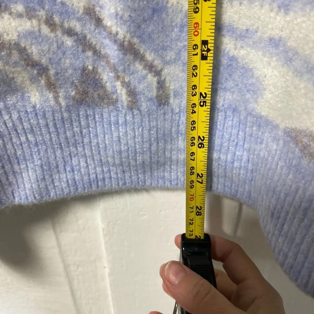 Glassons Blue Oversized Marbled Sweater size Large - Image 7