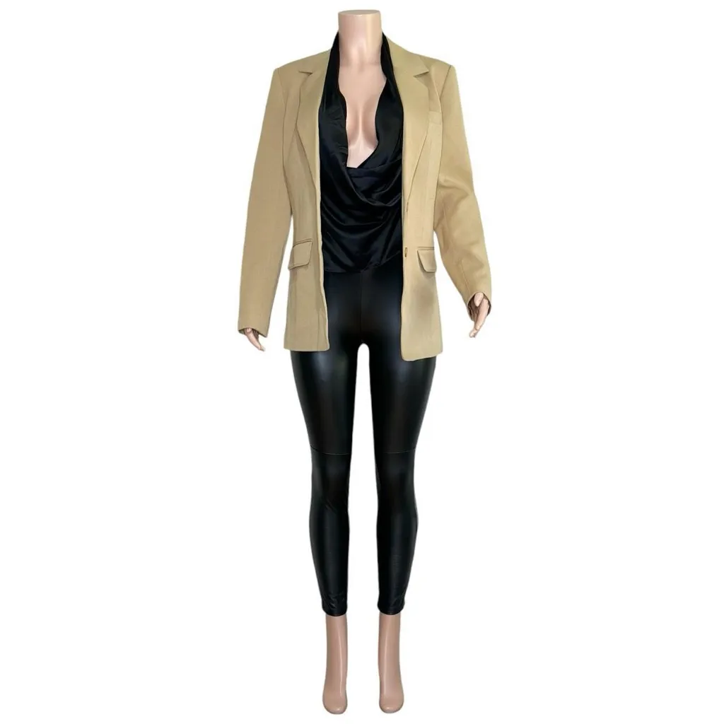 STAUD City Single-Breasted Blazer, Camel, XS - Image 11
