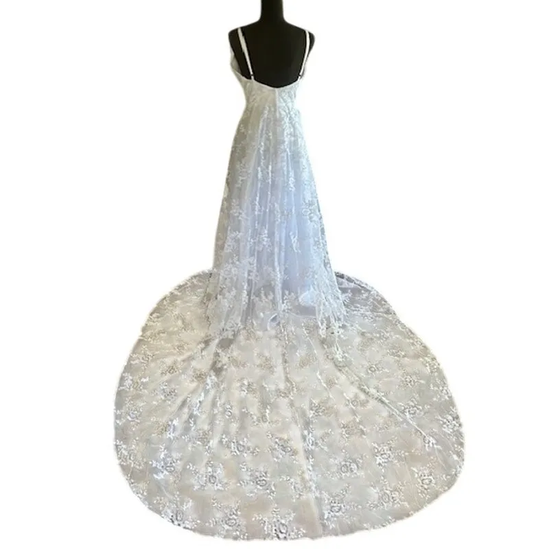 Wear Your Love Lace Wedding Dress – Size 12 / Large – With Train, New with Tags White - Image 5