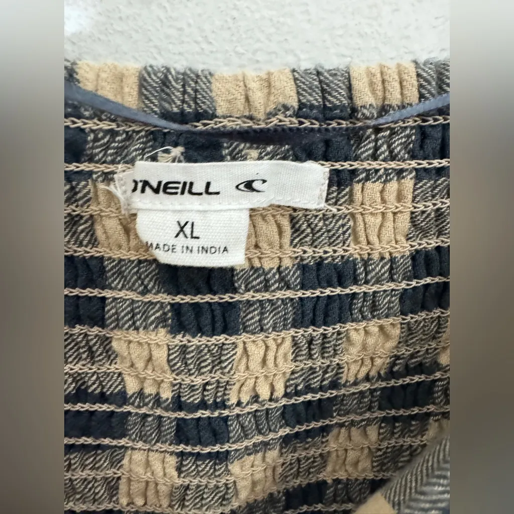 NWT Oneill Abbie Green Buffalo Plaid Mini Dress Flannel XL‎ - Image 3