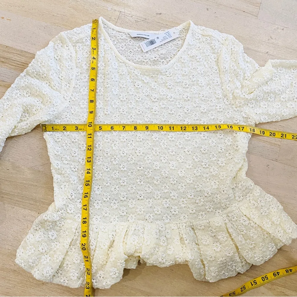 Rebecca Taylor lace peplum blouse - Image 6