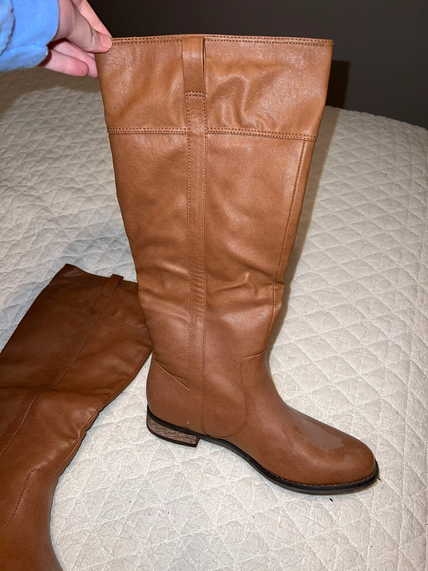 Rampage Icon Taupe Smooth Tall Riding Boot - Image 4