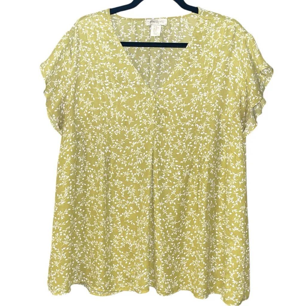 Cynthia Rowley Flutter Sleeve Blouse - Image 6