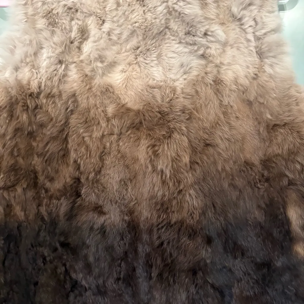 Love Token Rex Rabbit Ombré Fur Vest, Sz S - Image 10