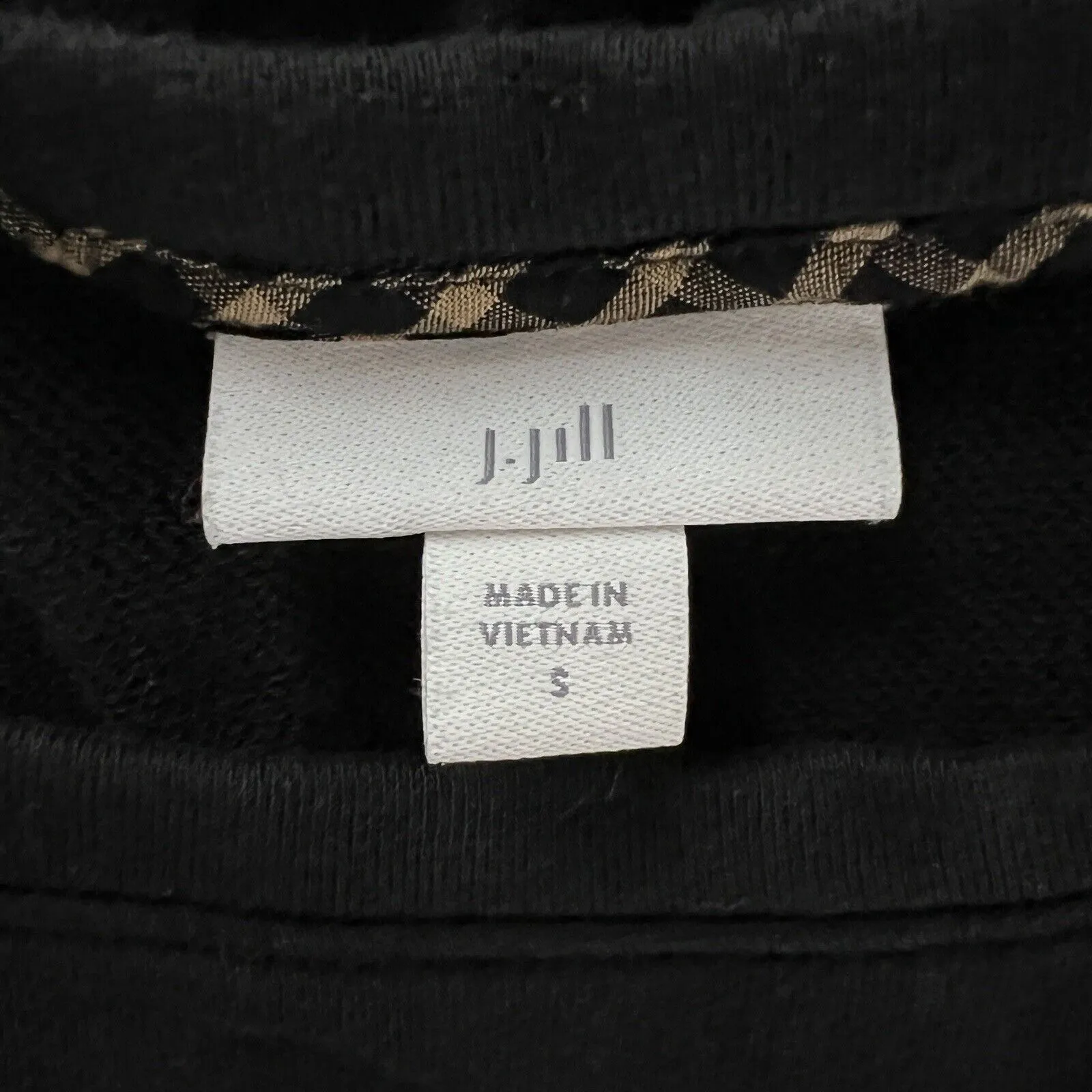 J. Jill Dress Womens Small Black Brown Plaid Purejill Casual Office‎ Bohemian - Image 7