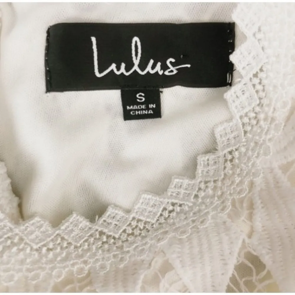 NEW Lulus Kenna White Crochet Lace Sleeveless Bodycon Dress Small - Image 13