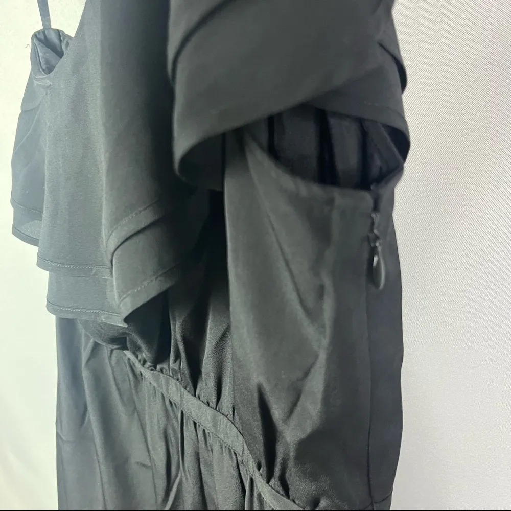 Likely Delbarton Black One Shoulder Ruffle Mini Dress 8 - Image 6