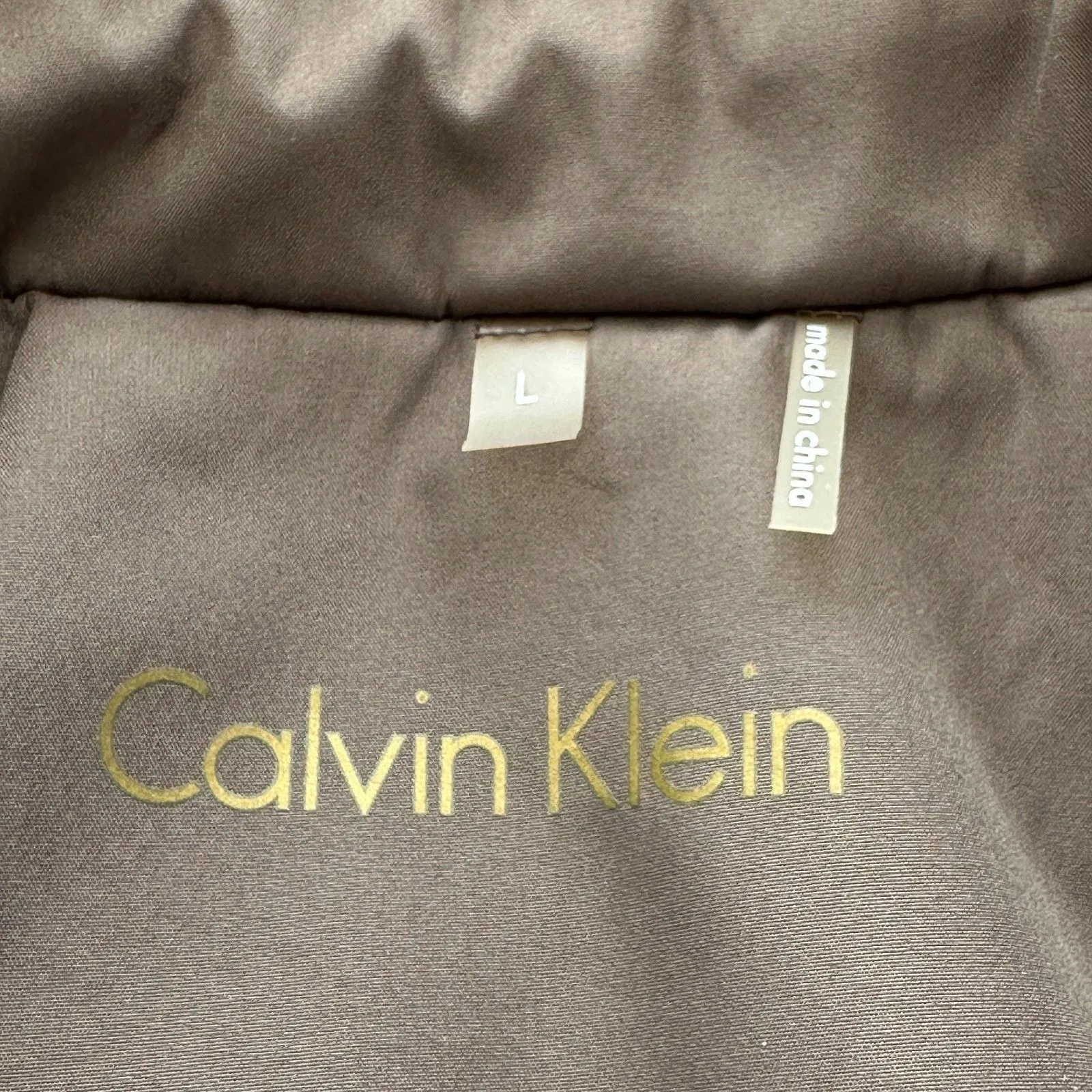 Calvin Klein Rain resistant trench Coat hooded with a belt women size L - Image 3