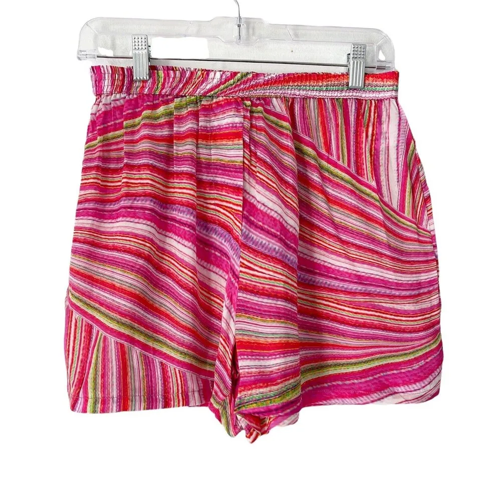 NWT Frankies Fifi Swim Cover-Up Satin Pull On Shorts in Dance Size Small - Image 4