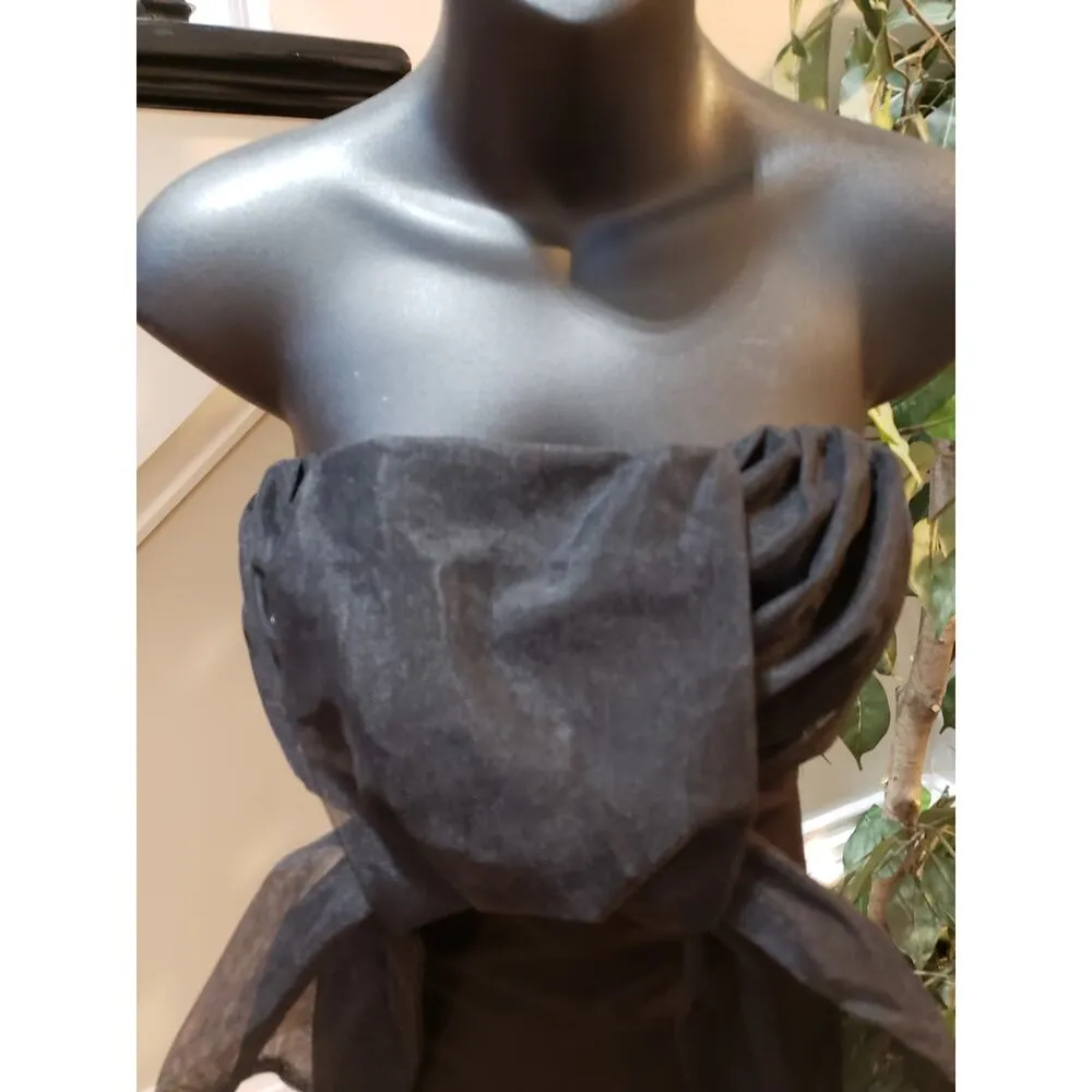 American Threads Dress Women Medium Black Strapless Mini Bow Party Cocktail - Image 6