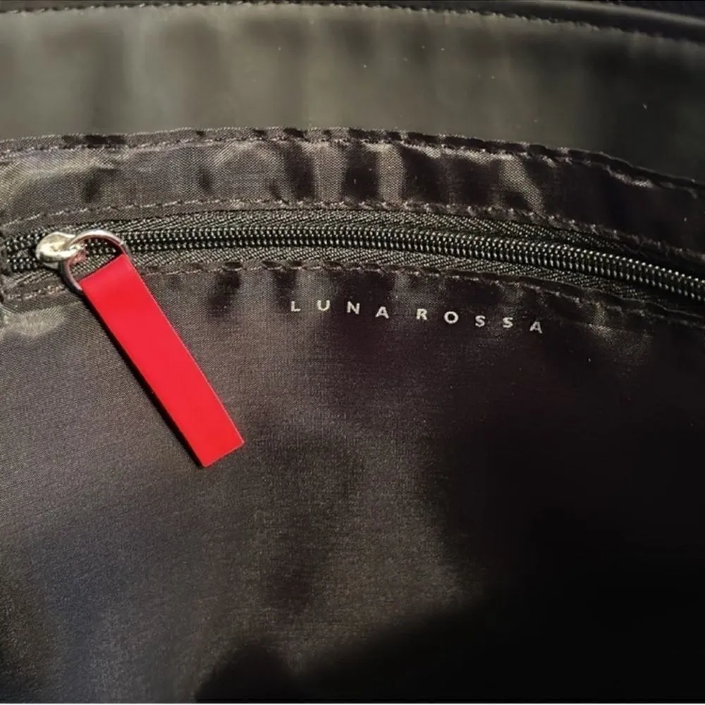 Prada Luna Rossa Unisex Black/Red Pouch - Image 6
