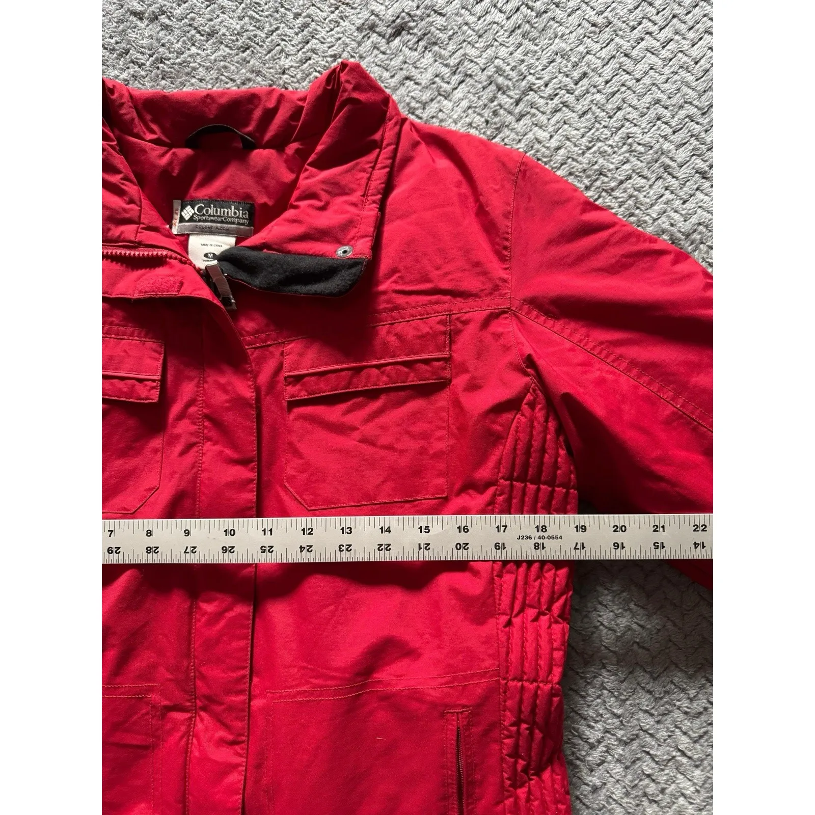 Columbia‎ Sportswear Company Red Multipockets Cargi Hiking Jacket Size M - Image 11