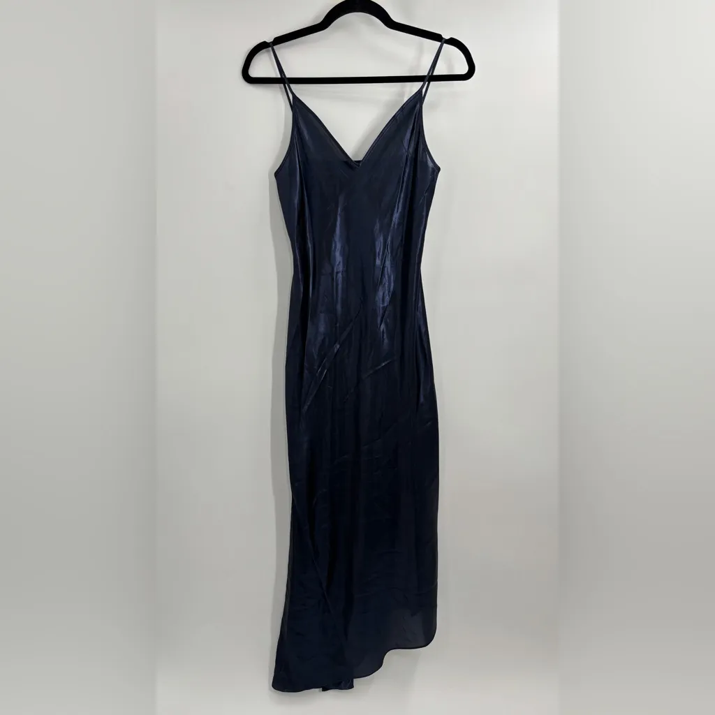 All Saints Amos Asymmetric Satin Slip Dress - Image 4