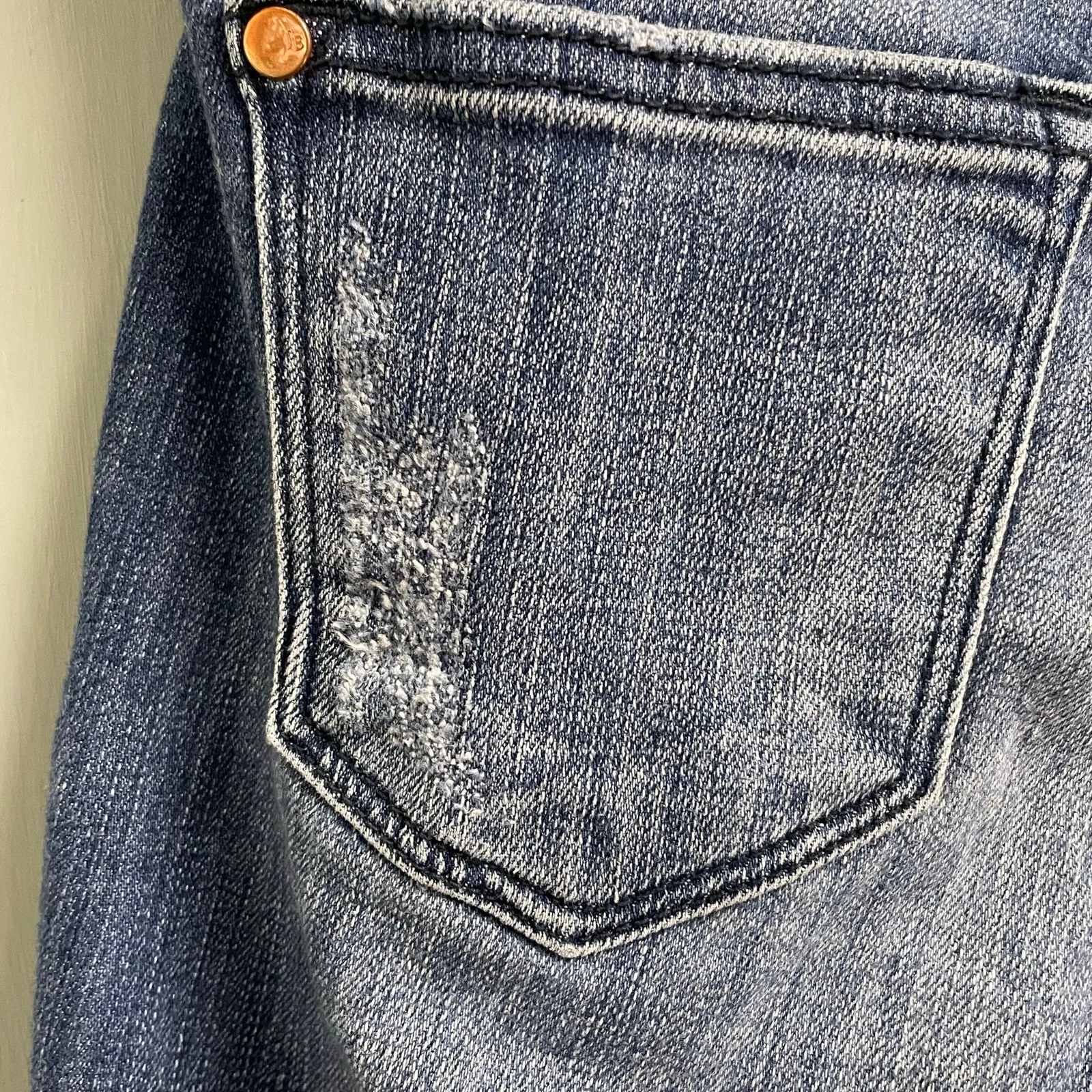 Judy Blue Size 7 28 Distressed Skinny Fit Jeans Raw Hem Stretch Casual - Image 8