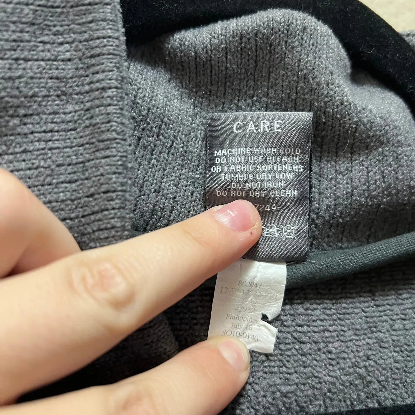 REI Sweater Heather Gray Shawl Collar Long Sleeve Pullover Fleece Sz M - Image 10