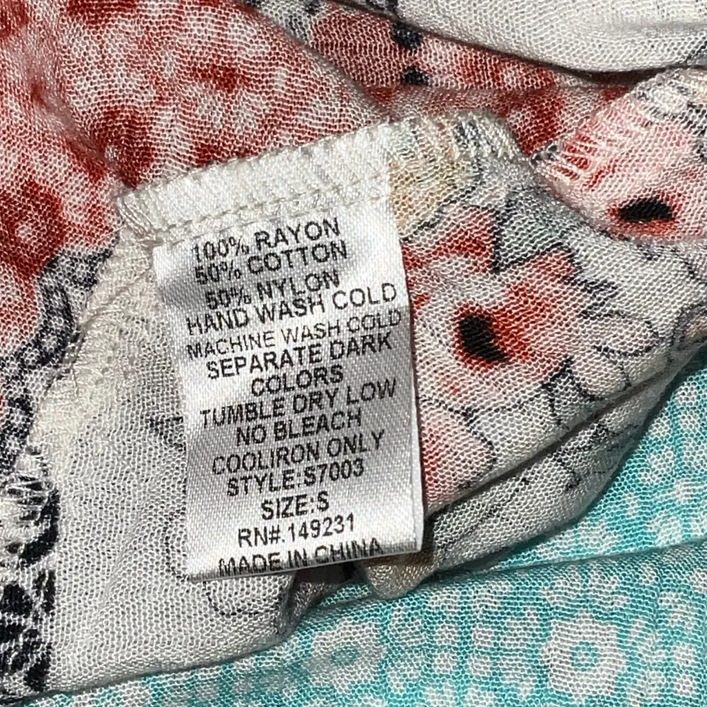 Kori Colorful Patchwork Blouse with Lace Detail - Image 6